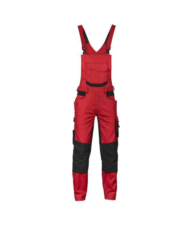 Arbeitslatzhose mit Stretch und Kniepolstertaschen, ROT/SCHWARZ, Gr. 63