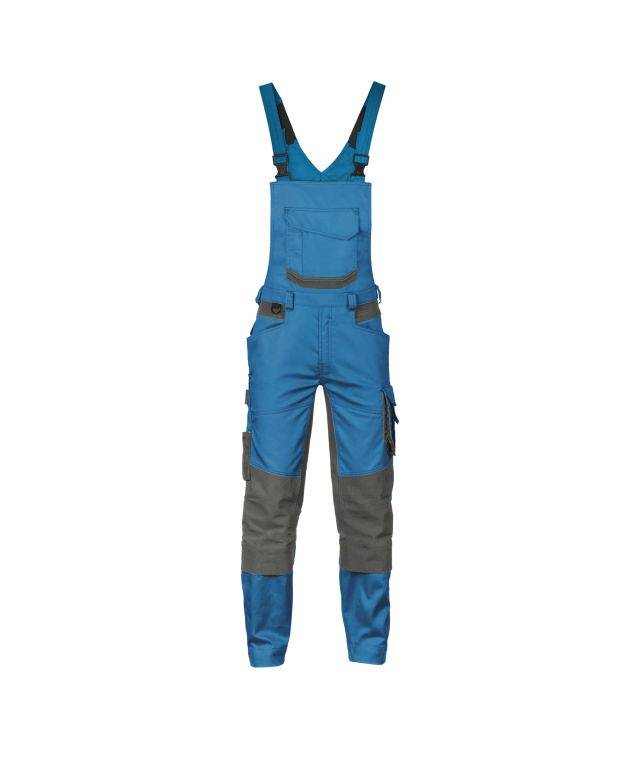 Arbeitslatzhose mit Stretch und Kniepolstertaschen, AZURBLAU/ANTHRAZITGRAU , Langgröße, Gr. 54