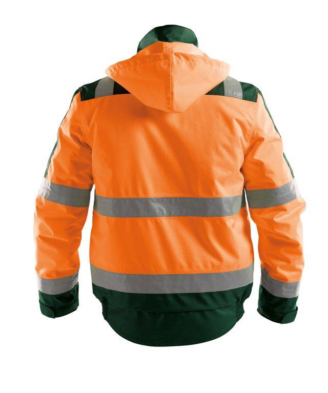 Warnschutz Winterjacke, NEONORANGE/FLASCHENGRÜN, Gr. M