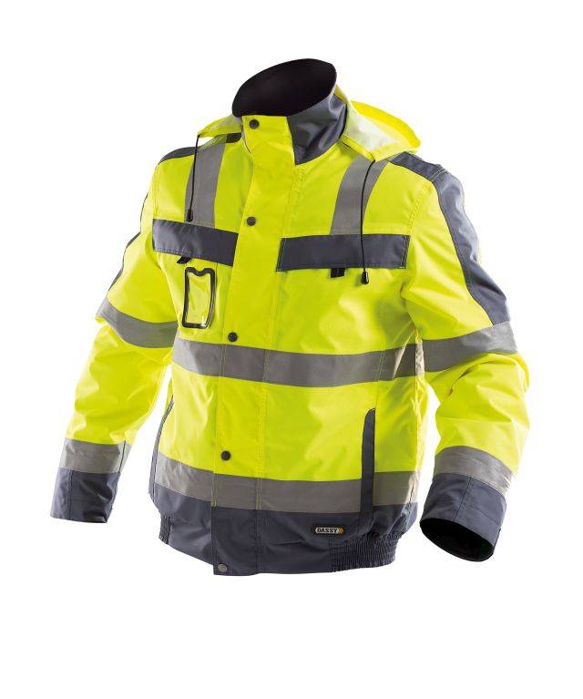 Warnschutz Winterjacke, NEONGELB/ZEMENTGRAU, Gr. XS