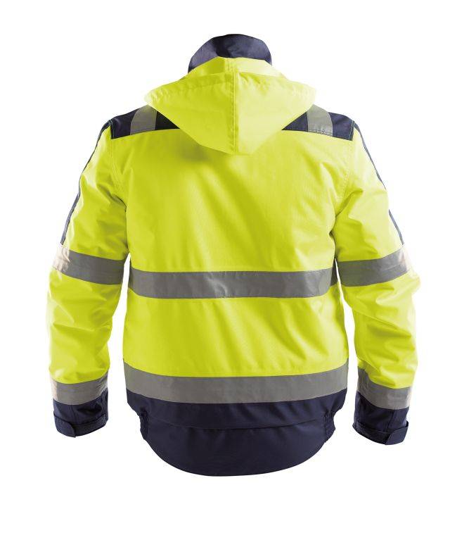 Warnschutz Winterjacke, NEONGELB/DUNKELBLAU, Gr. XS