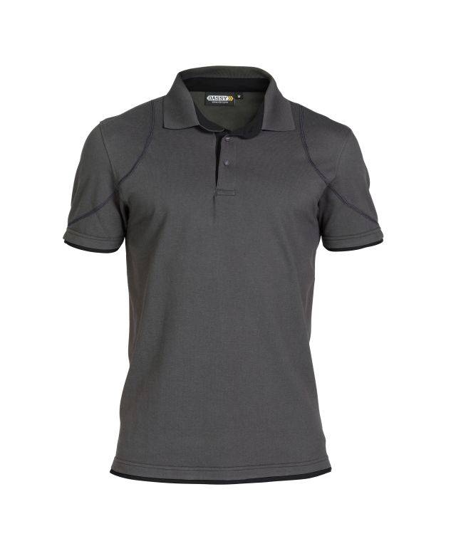 Poloshirt, ANTHRAZITGRAU/SCHWARZ, Gr. M