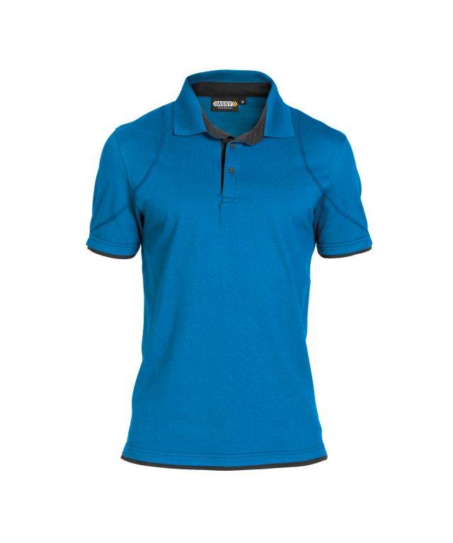 Poloshirt, AZURBLAU/ANTHRAZITGRAU, Gr. 4XL
