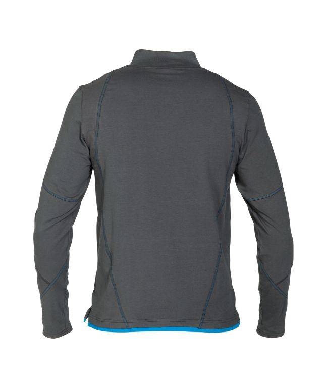 T-shirt mit langen Ärmeln, ANTHRAZITGRAU/AZURBLAU, Gr. L