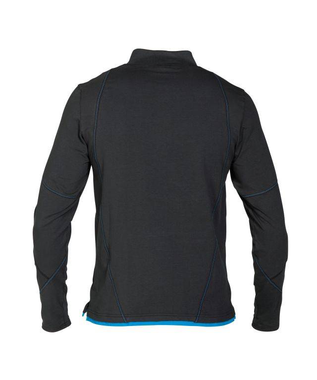 T-shirt mit langen Ärmeln, SCHWARZ/AZURBLAU, Gr. 4XL