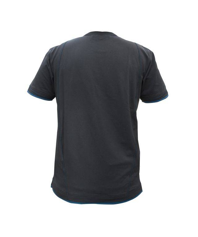 T-shirt, ANTHRAZITGRAU/AZURBLAU, Gr. S
