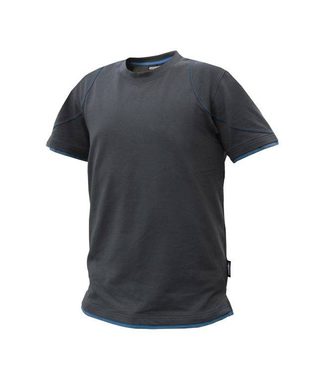 T-shirt, ANTHRAZITGRAU/AZURBLAU, Gr. XS