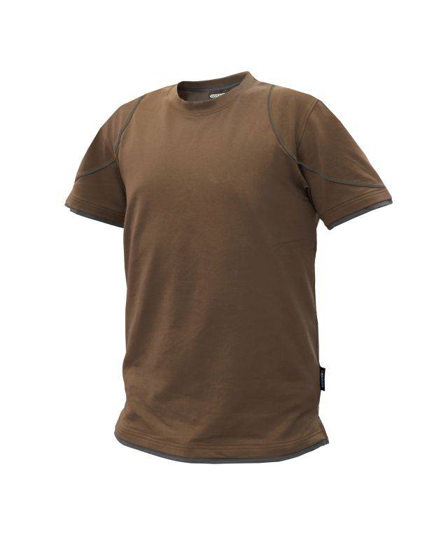 T-shirt, LEHMBRAUN/ANTHRAZITGRAU, Gr. M
