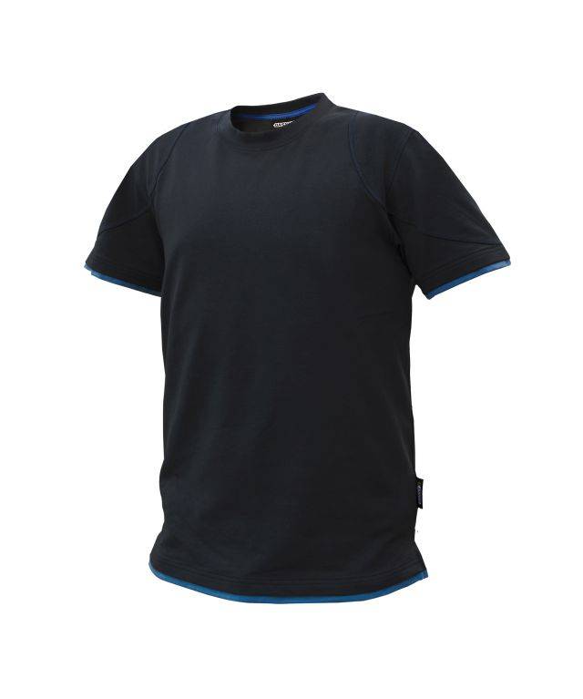 T-shirt, SCHWARZ/AZURBLAU, Gr. XS