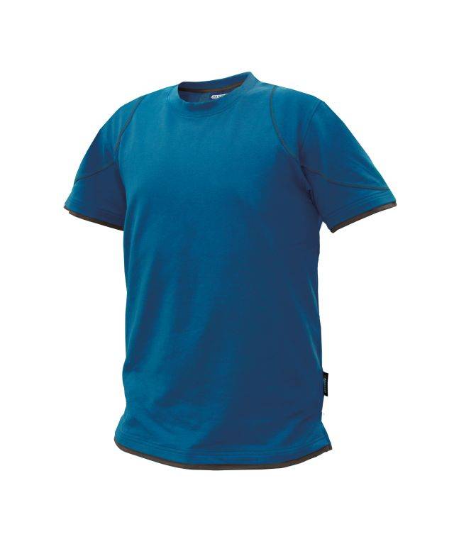 T-shirt, AZURBLAU/ANTHRAZITGRAU, Gr. 4XL