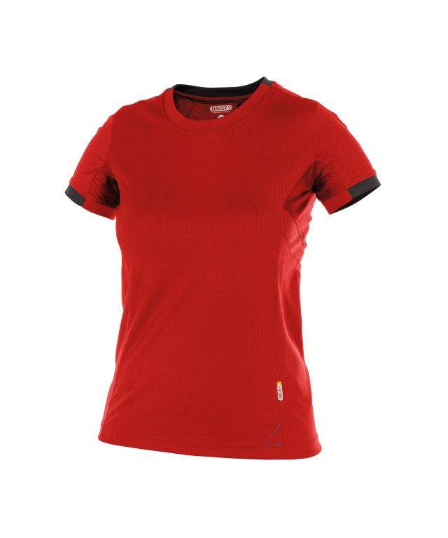 T-shirt für Damen, ROT/SCHWARZ, Gr. XS