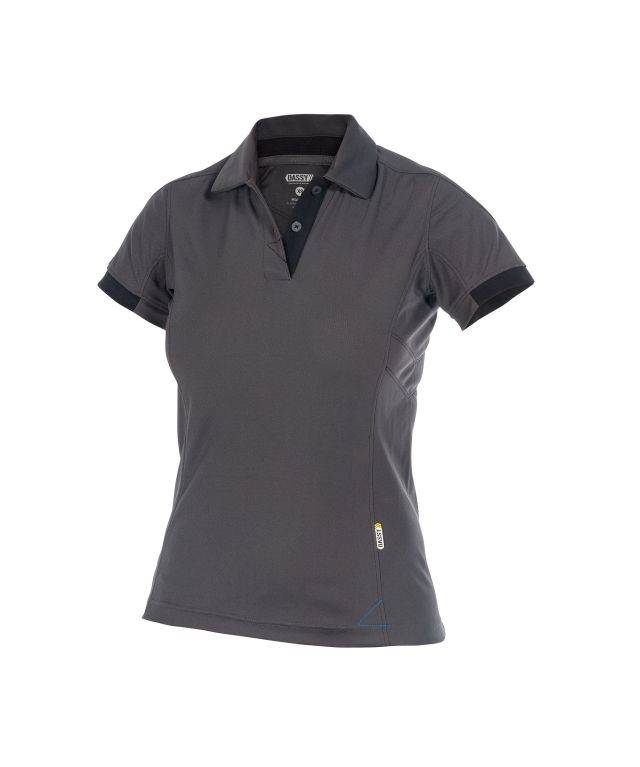 Poloshirt für Damen, ANTHRAZITGRAU/SCHWARZ, Gr. M