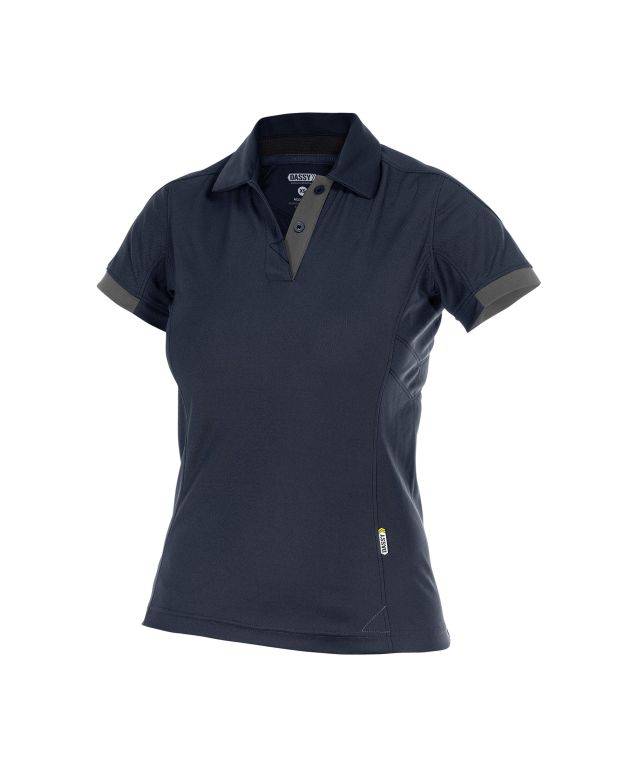 Poloshirt für Damen, NACHTBLAU/ANTHRAZITGRAU, Gr. XS