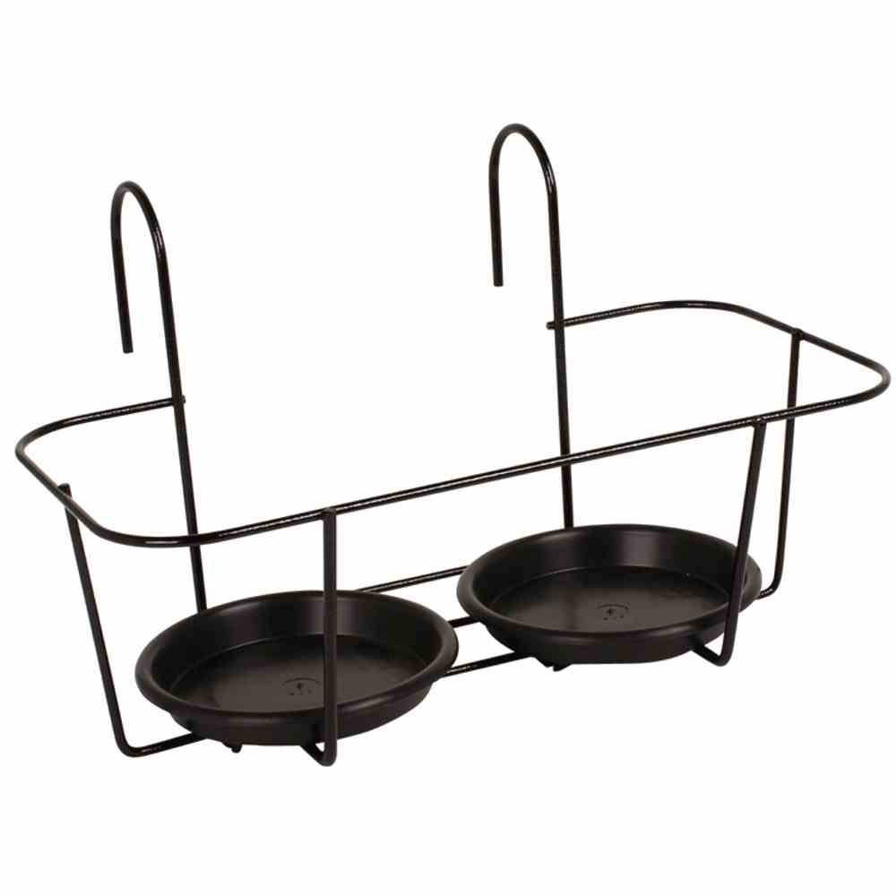 Jardifer 330-097 Haken-BThalter 2 Töpfe sc schwarz, schwarz