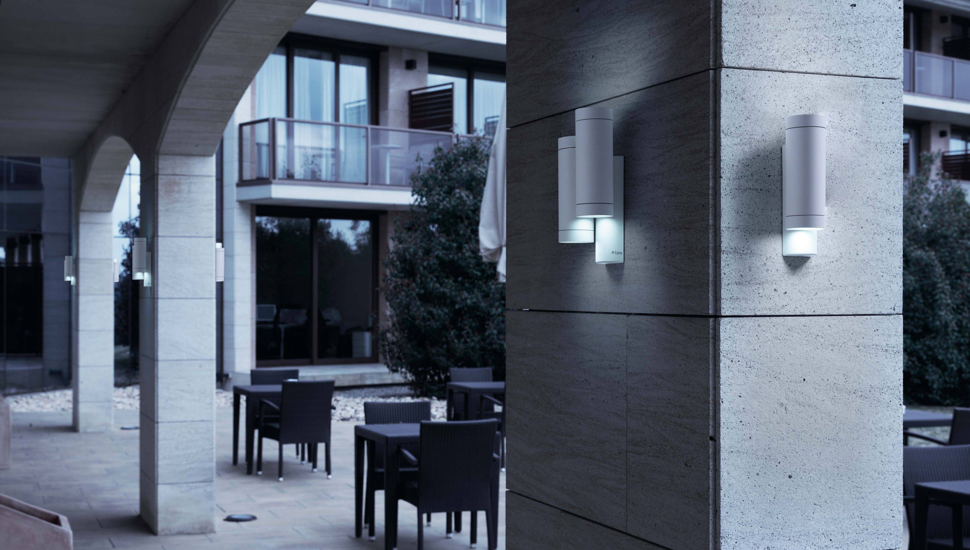 Außen Wandleuchte Steps I Weiß