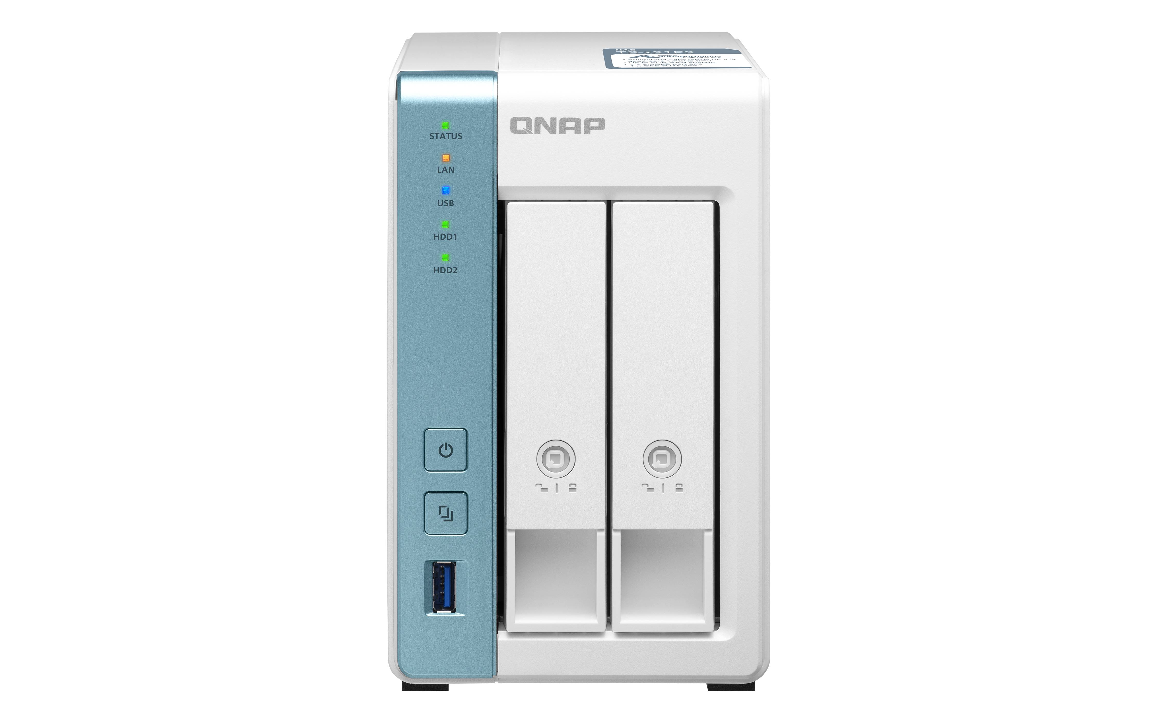 QNAP TS-233 - NAS-Server - 2 Schächte - SATA 6Gb/s - RAID RAID 0 - 1 - JBOD - RA