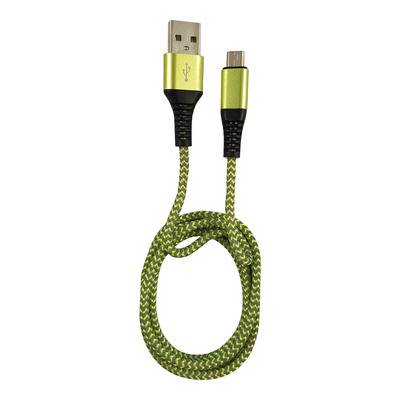 LC-Power LC-C-USB-MICRO-1M-7 USB A zu Micro-USB Kabel, grün/grau, 1m Kabel USB & Lightning USB 2.0