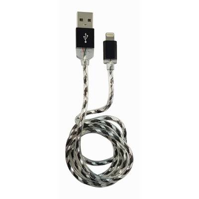 LC-Power LC-C-USB-Lightning-1M-8 (MFI) USB A zu Lightning Kabel, schwarz/silber, Kabel USB &
