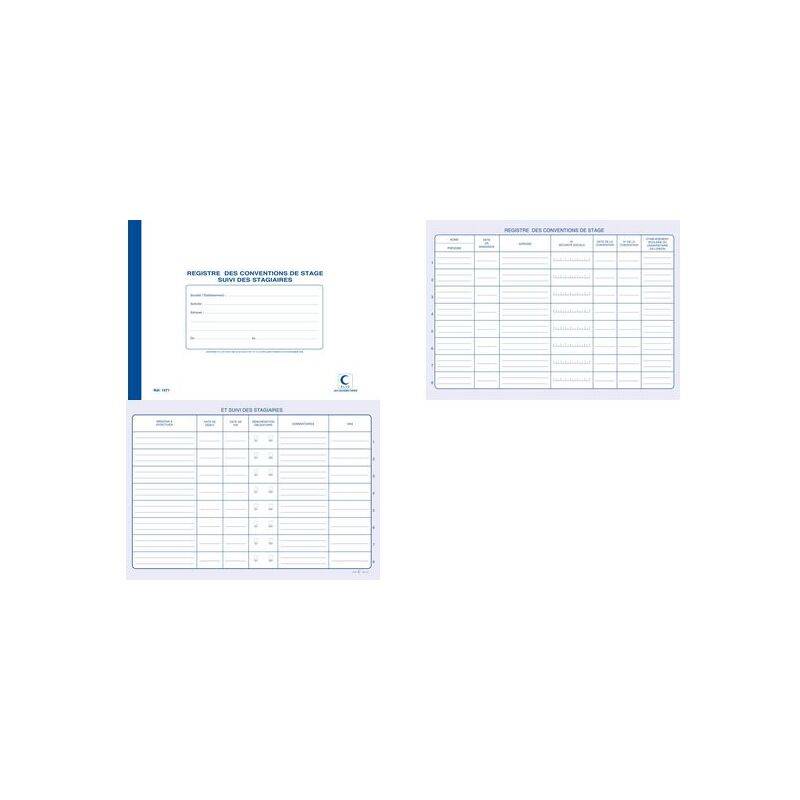 ELVE Registre "Conventions de stage", 210 x 297 mm, 48 pages