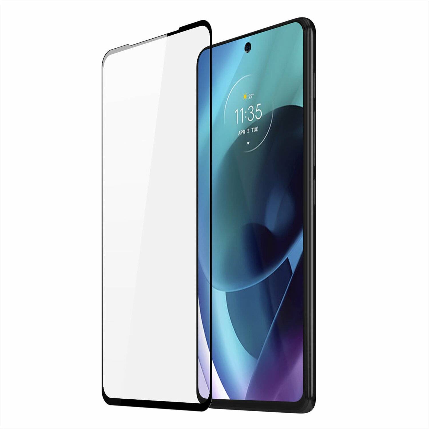 10D Schutz Glas kompatibel mit Motorola Moto G71 5G Curved Schutz Folie Vollständig Klebend und Abdeckung