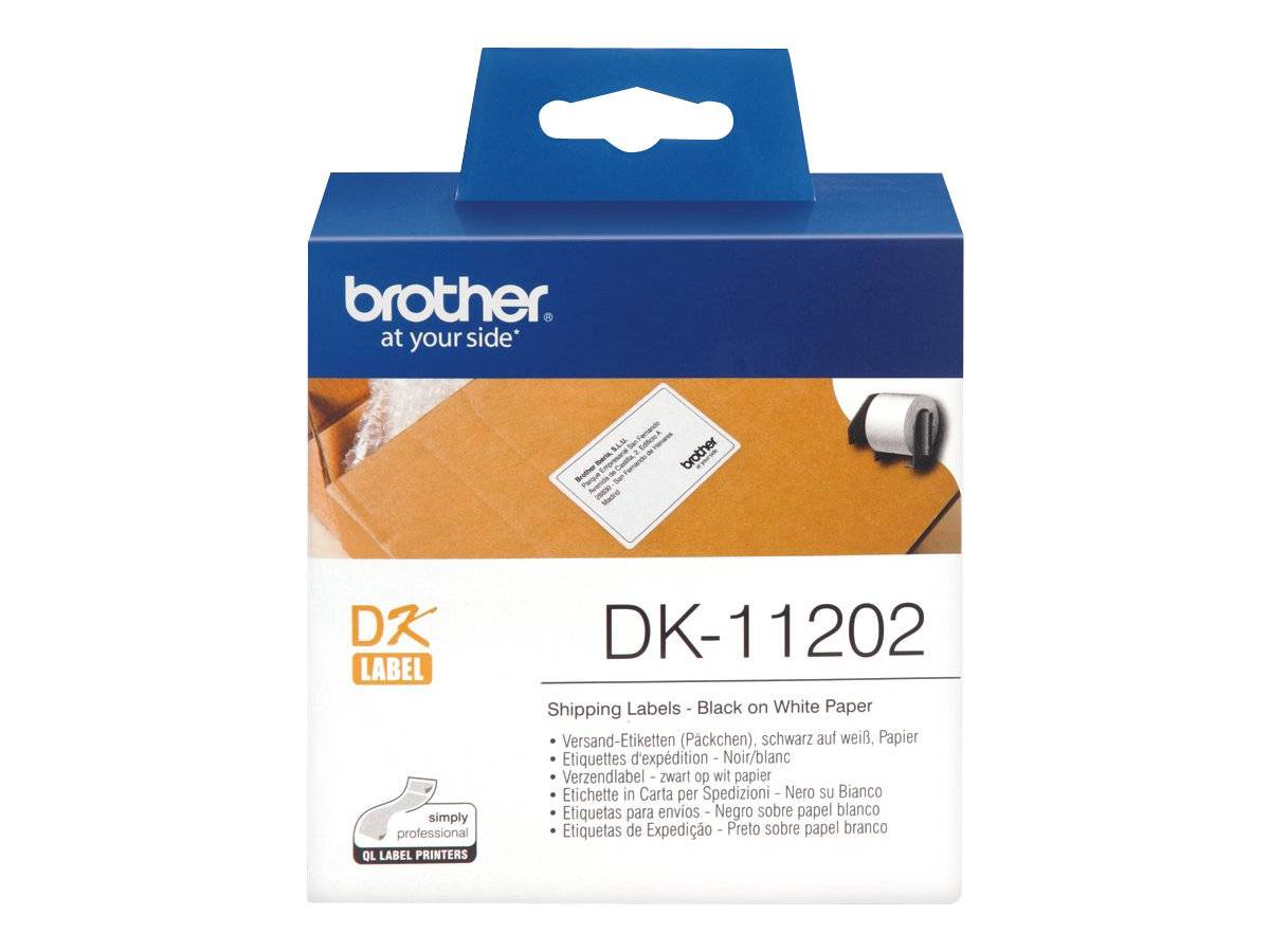 Brother DK-11202 - Schwarz auf Weiß - 62 x 100 mm 300 Etikett(en) (1 Rolle(n) -