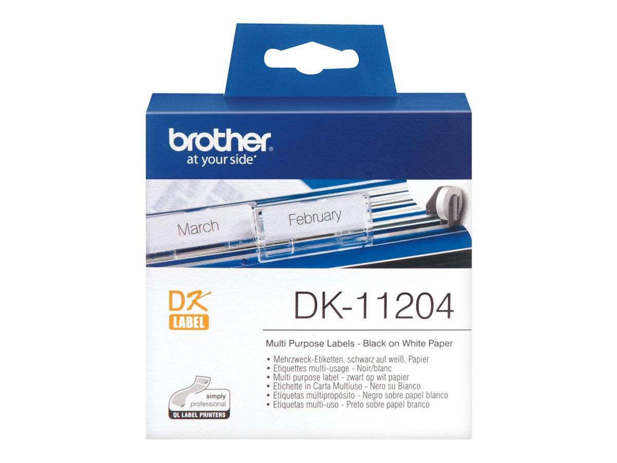 Brother DK-11204 - Schwarz auf Weiß - 17 x 54 mm 400 Etikett(en) (1 Rolle(n) - x