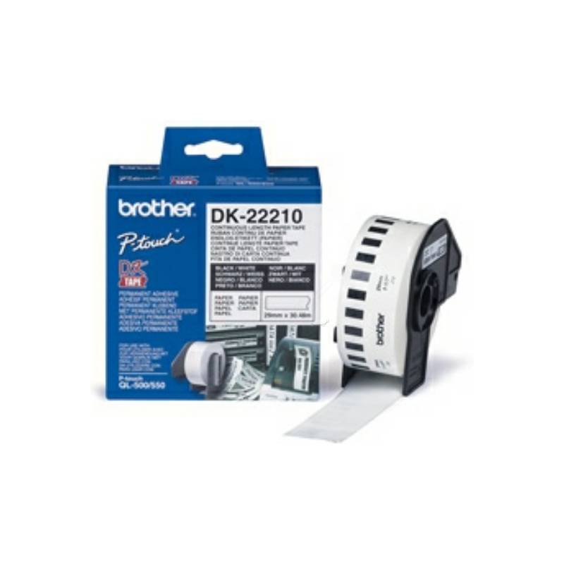 brother DK-22210 Endlos-Etiketten Papier, 29 mm x 30,48 m