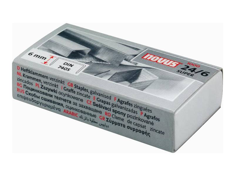 NOVUS DAHLE - Novus SUPER - Heftklammern - 24/6 - 6 mm - Stahldraht