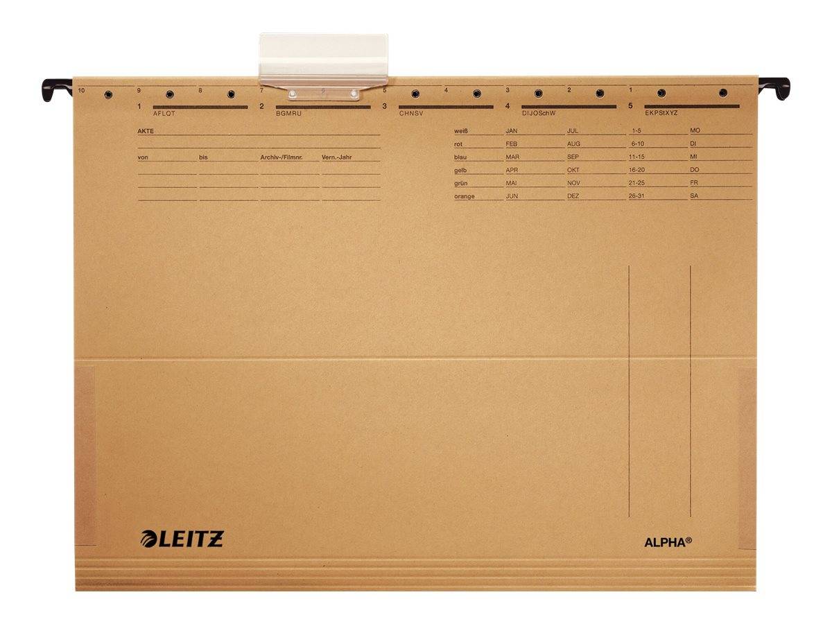 ESSELTE LEITZ - Leitz ALPHA - Hängeregister - für A4 - Naturbraun