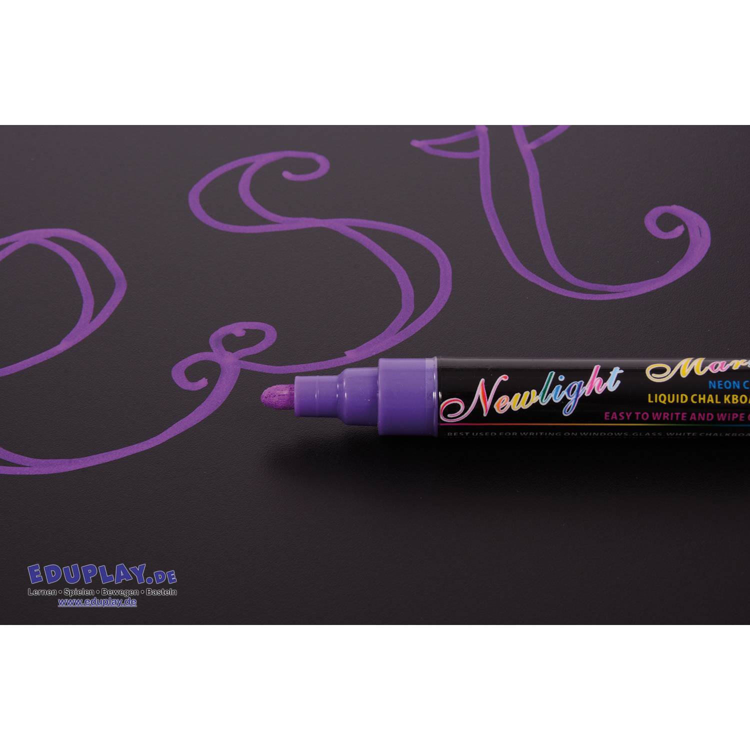EDUPLAY 240201 Flüssigkreide Stifte, mehrfarbig, 8-teilig (1 Set)