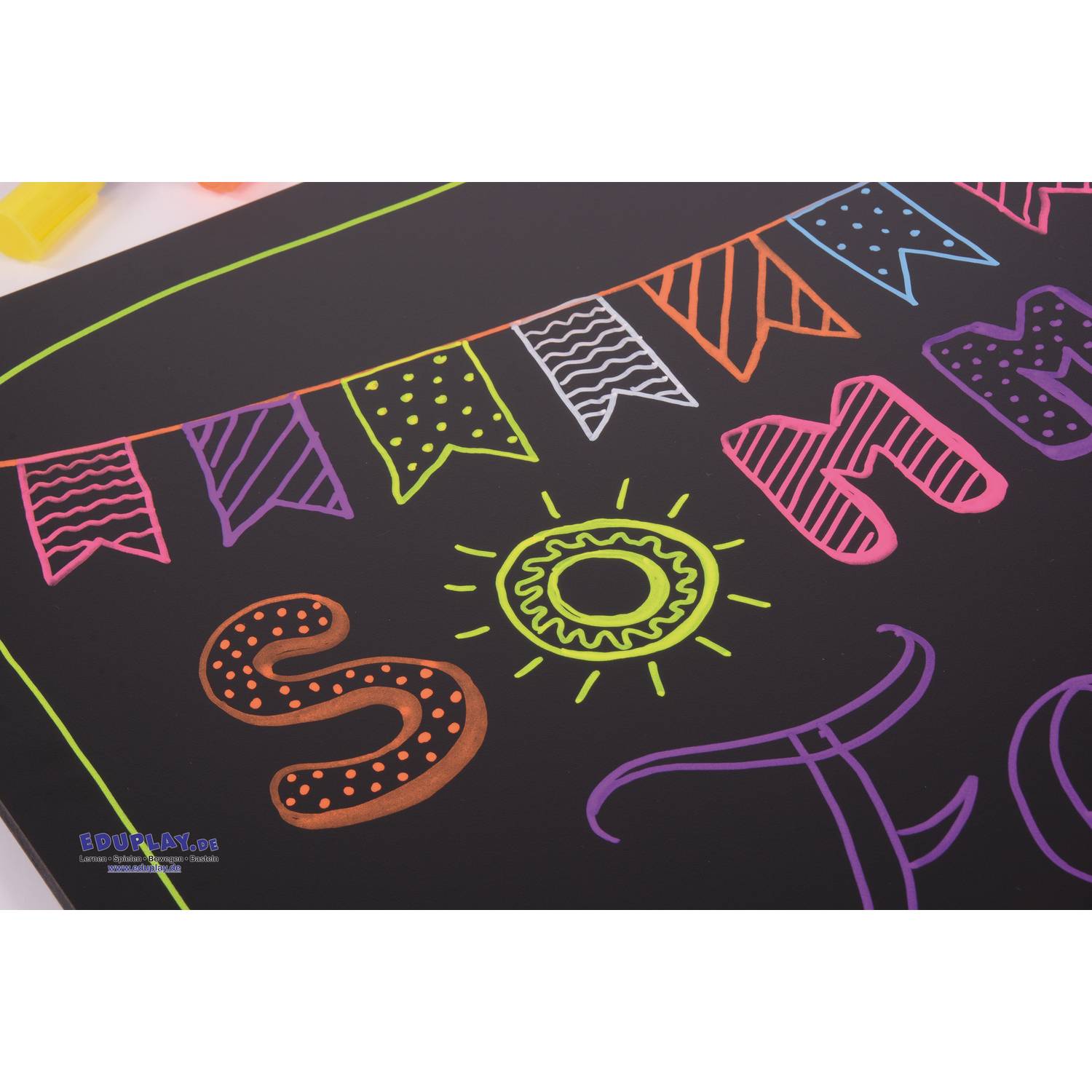 EDUPLAY 240201 Flüssigkreide Stifte, mehrfarbig, 8-teilig (1 Set)