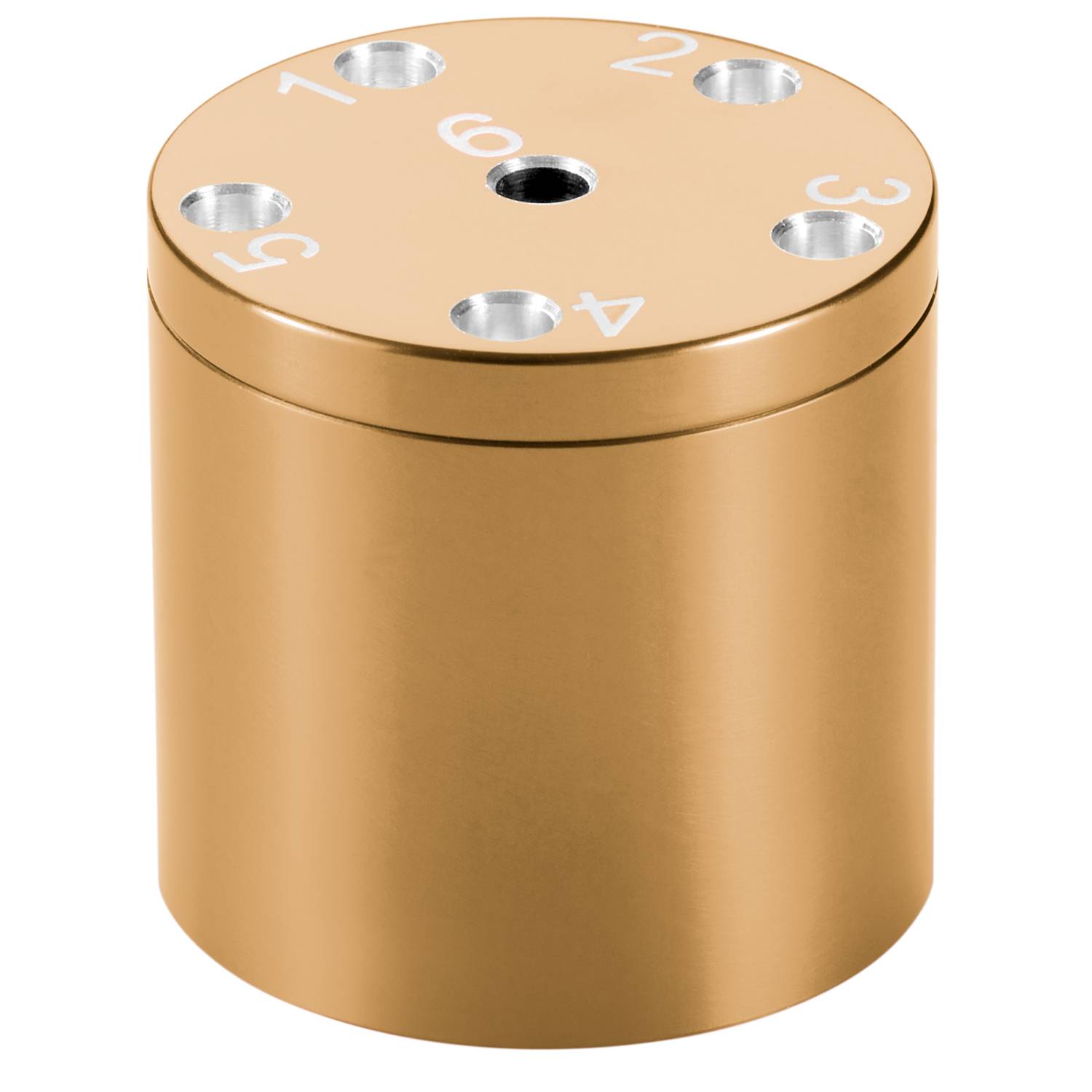 BestSaller 3002 SUPER SIX Würfelspiel Aluminum Sonder Edition, 36 Spielstäbchen & 2 Würfel, gold