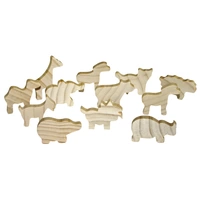 EDUPLAY 210-052 Holzfiguren Tiere, unbemalt, natur, 12-teilig (1 Set) EDUPLAY 210-052 Holzfiguren Tiere, unbemalt, natur, 12-teilig (1 Set)