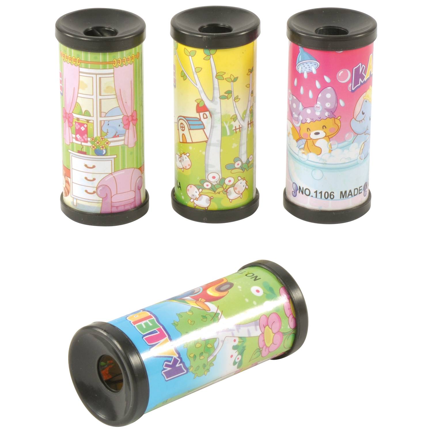 EDUPLAY 130217 Mini Kaleidoskop, Ø 3,5 x 7,8 cm (Farbe zufällig, 1 Stück)