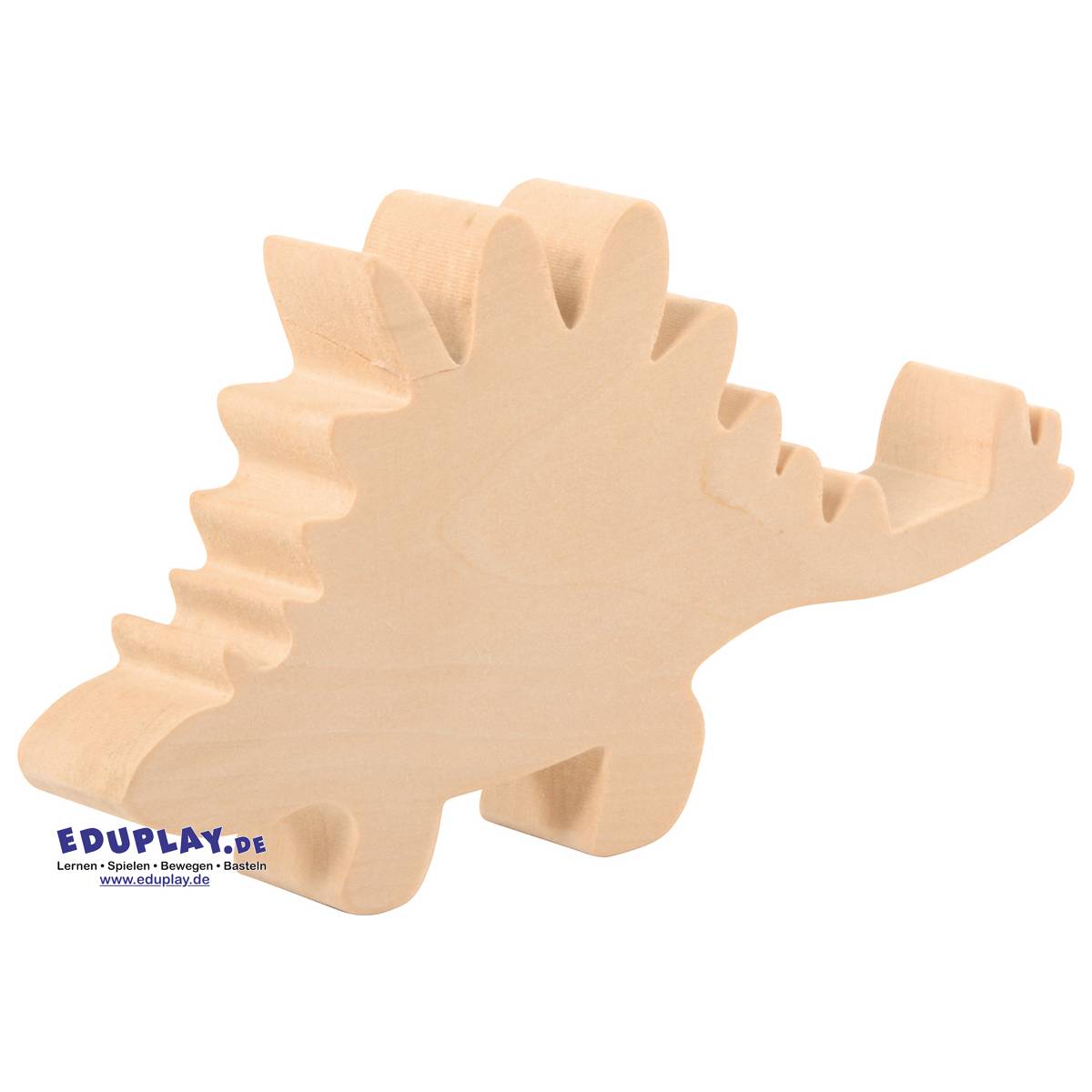 EDUPLAY 210274 Schnitzholz Dino, Holz, natur, 3-teilig (1 Set)