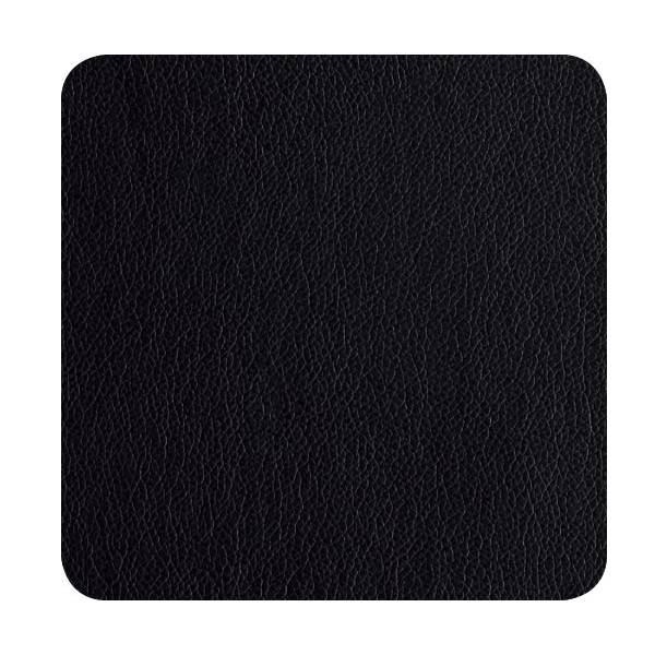 ASA Selection 7835420 Untersetzer für Gläser, 10 x 10 cm, Kunststoff in Lederoptik, schwarz (4er Pack)