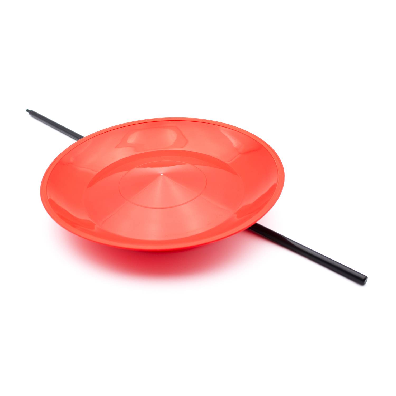 EDUPLAY 170-011 Jonglierteller Ø 23 cm mit Stab, Kunststoff (Farbe zufällig, 1 Stück)