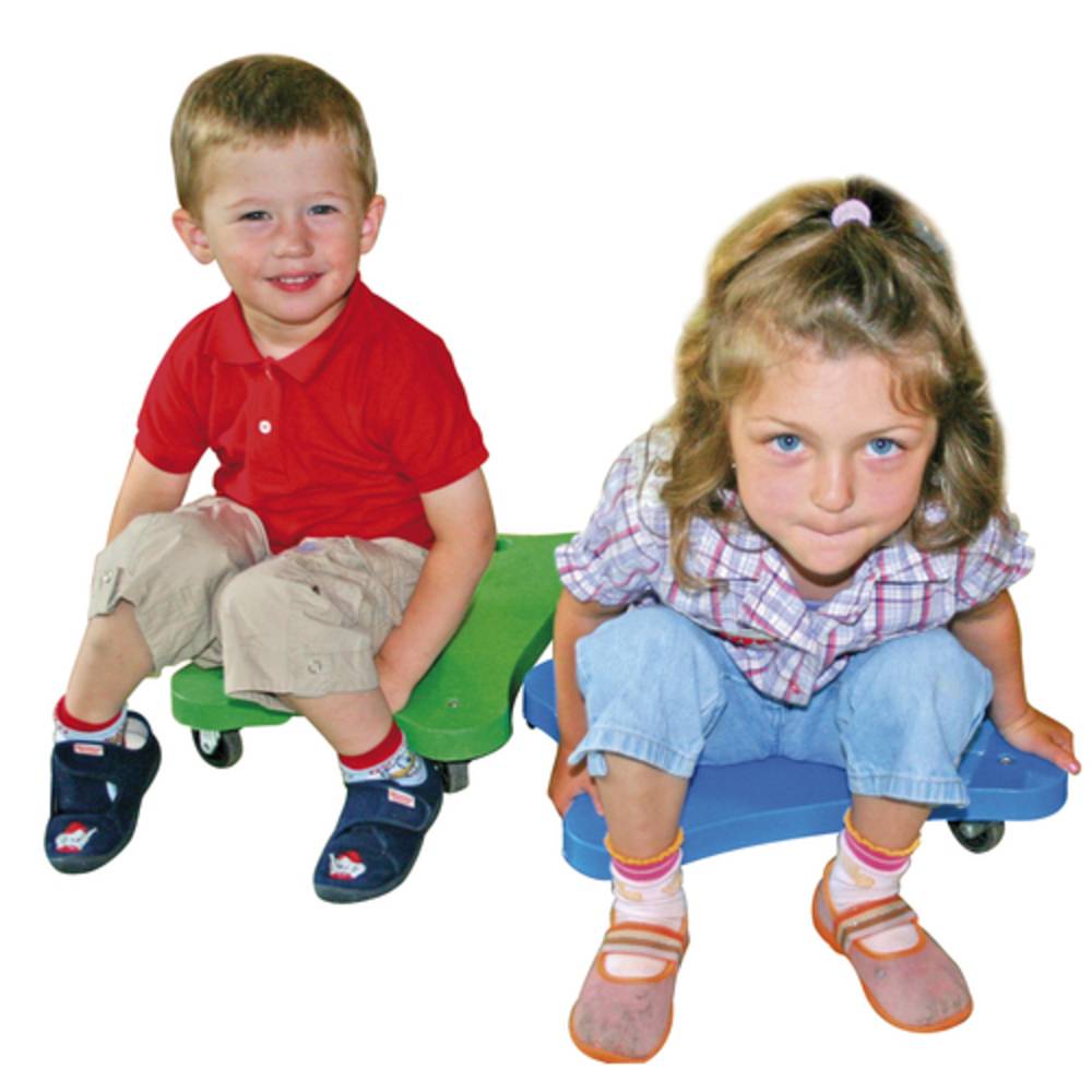 EDUPLAY 170016-GR Rollbrett 30 x 40 x 9,5 cm, bis 50 kg belastbar, grün