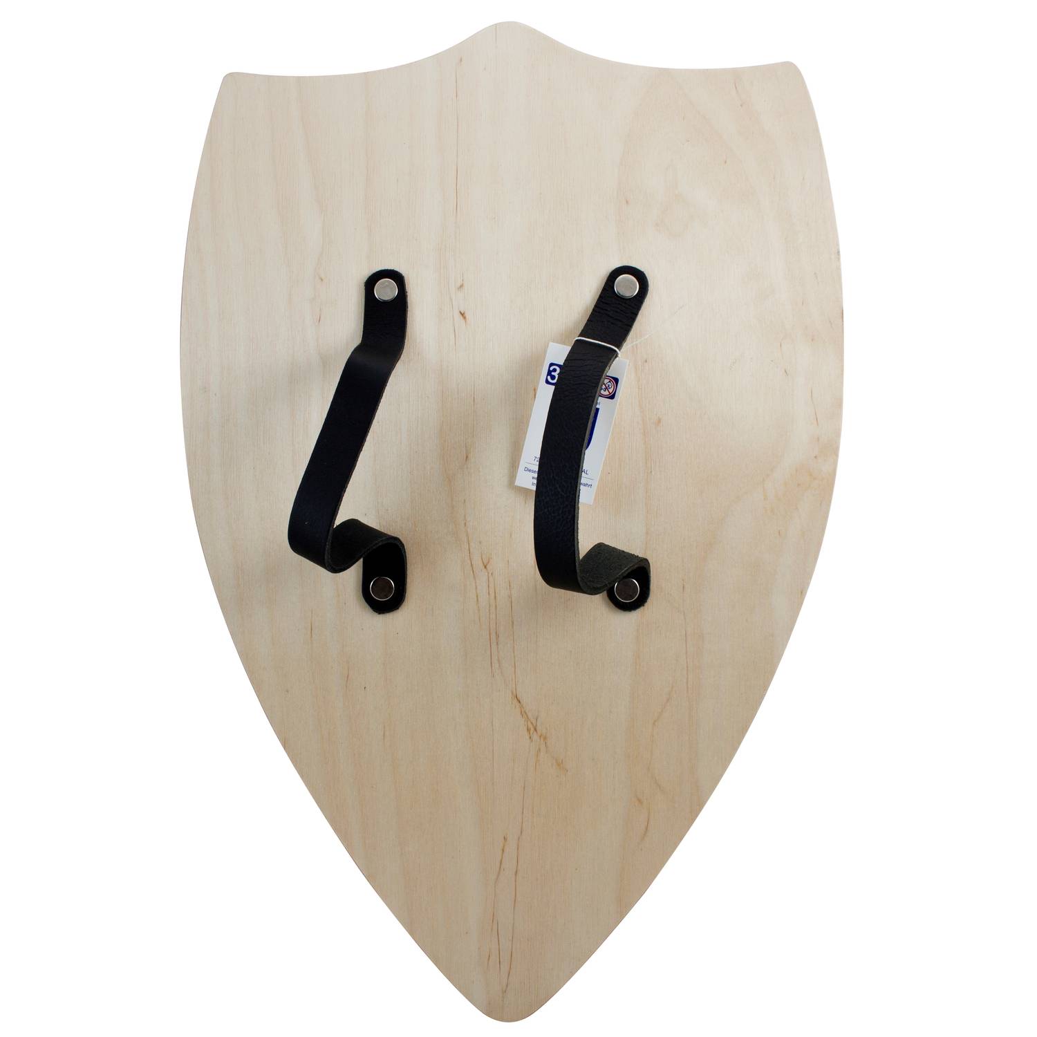 BestSaller 1164 Ritterschild Lions mit Löwen Motiv aus Holz mit 2 Ledergriffen, 49 x 32 cm, mehrfarbig