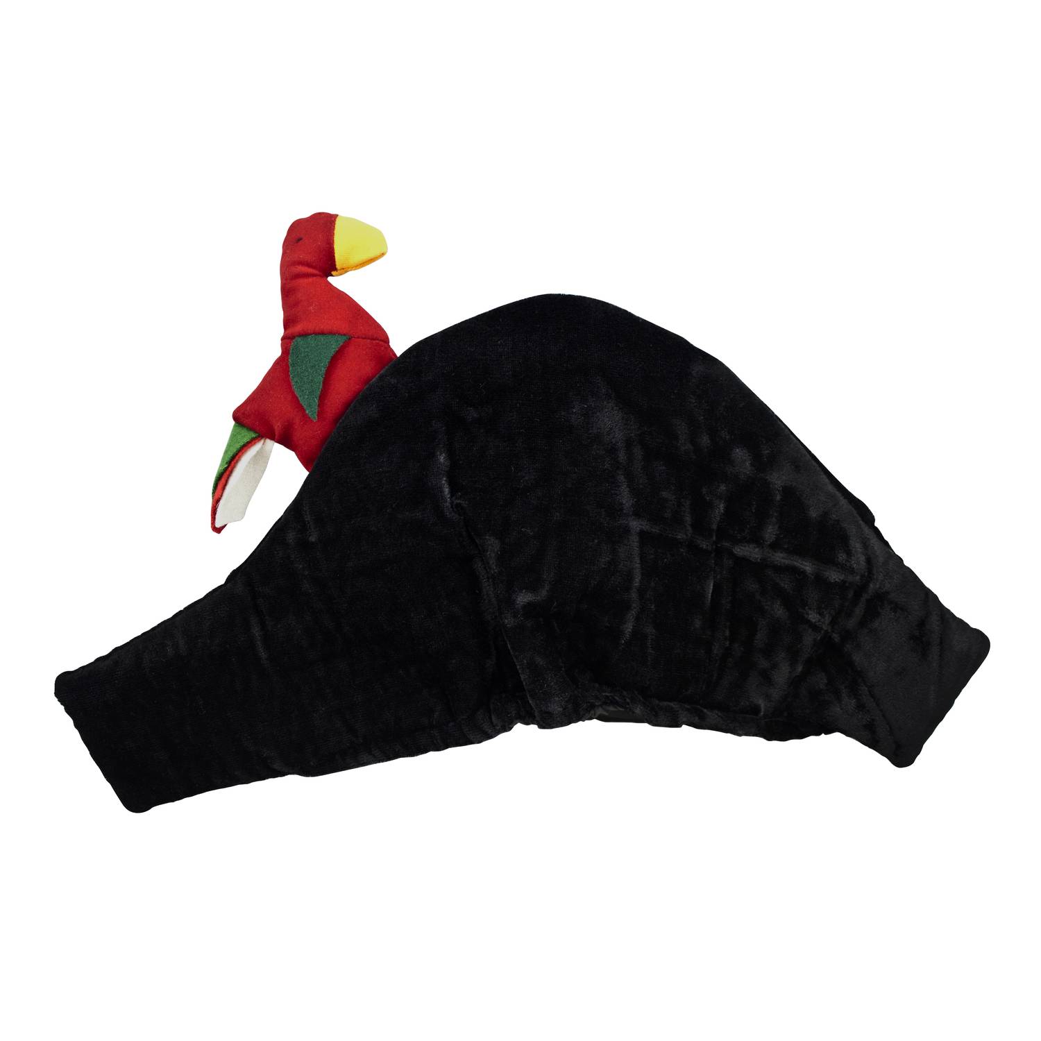 BestSaller 1322 Piratenhut mit Papagei & Augenklappe, schwarz