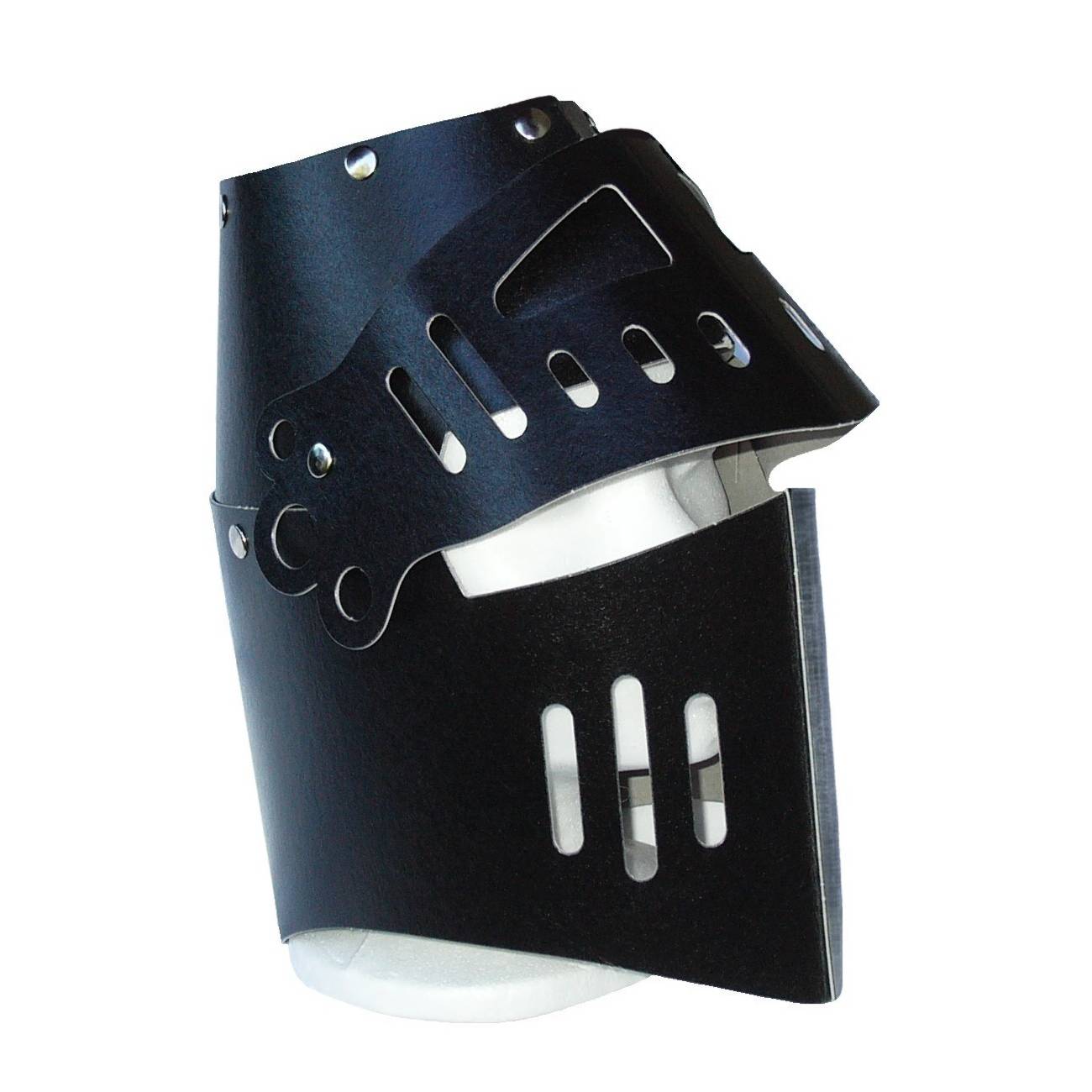 BestSaller 1301 Ritterhelm mit Klapp-Visier für Kinder, stabiler Karton, schwarz