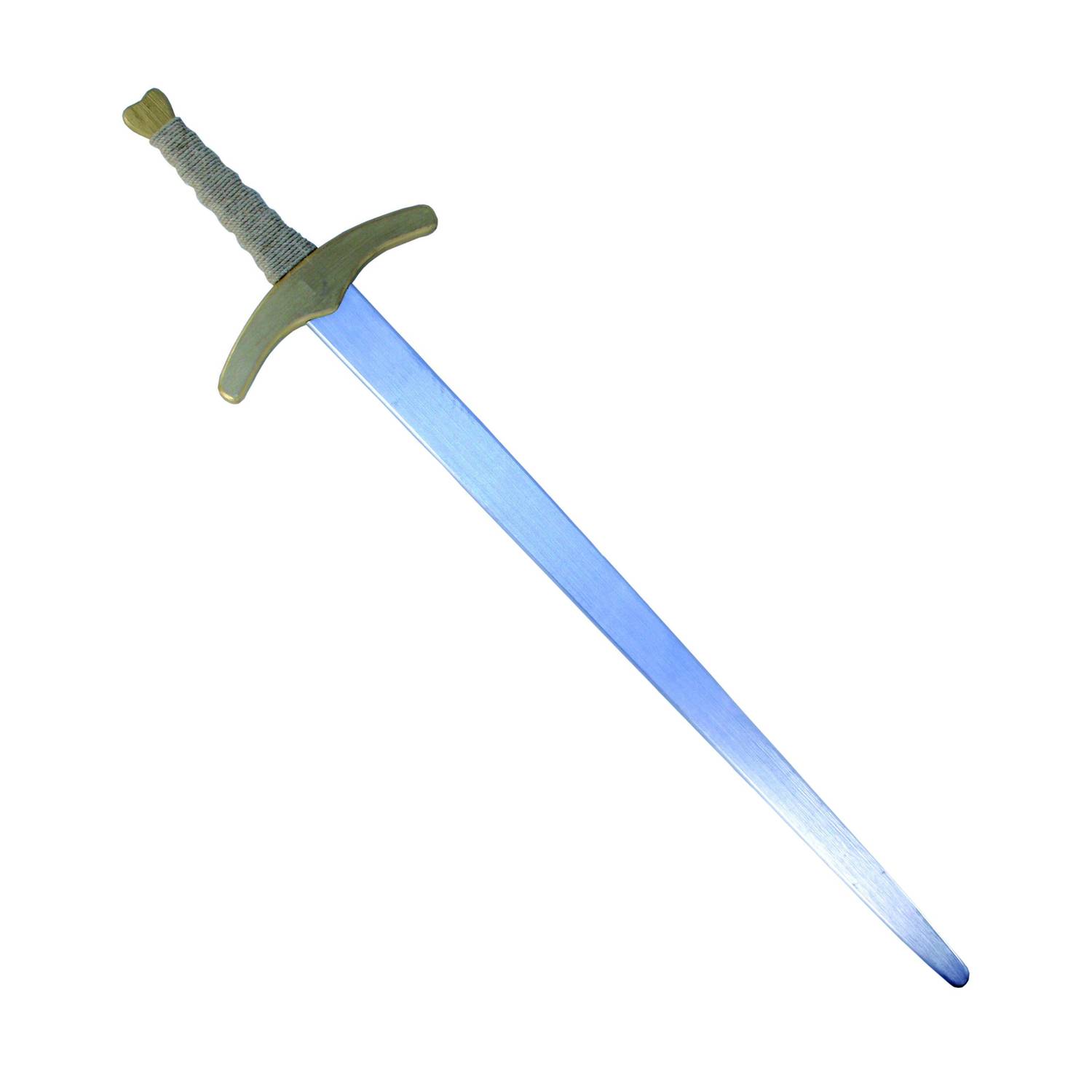 BestSaller 1006 Ritter Zweihand Prunkschwert, Holz, 110 cm, mit Leinengriff, gold/silber