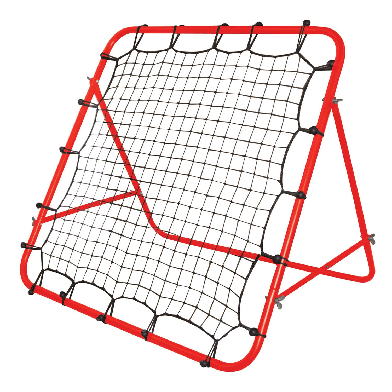 EDUPLAY 170-248 Tchoukballtrainer, Rahmen, 100x100 cm, verstellbar, schwarz/rot