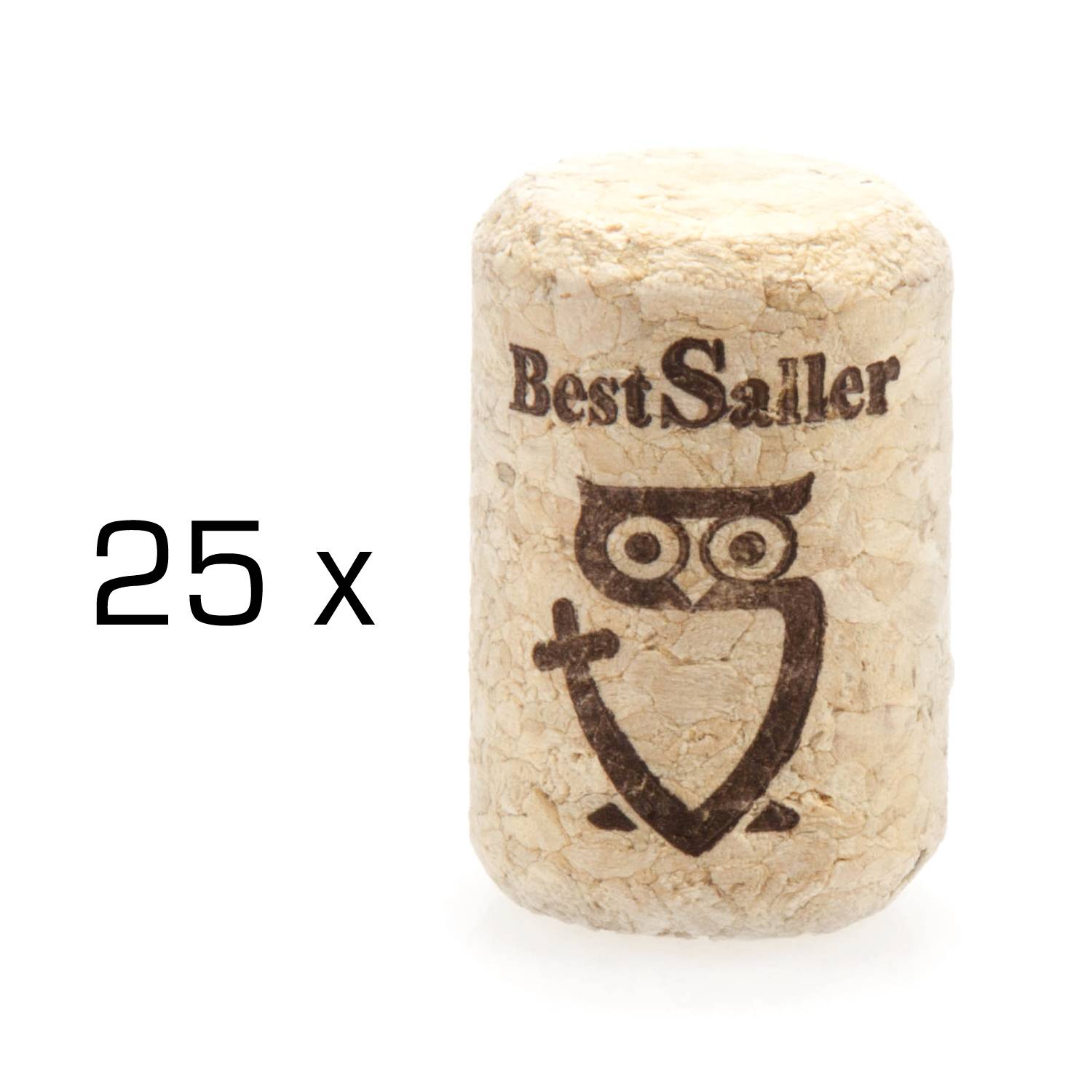 BestSaller 1236 Armbrust Korken, 35x22mm, Flaschenkorken, natur (25er Pack)