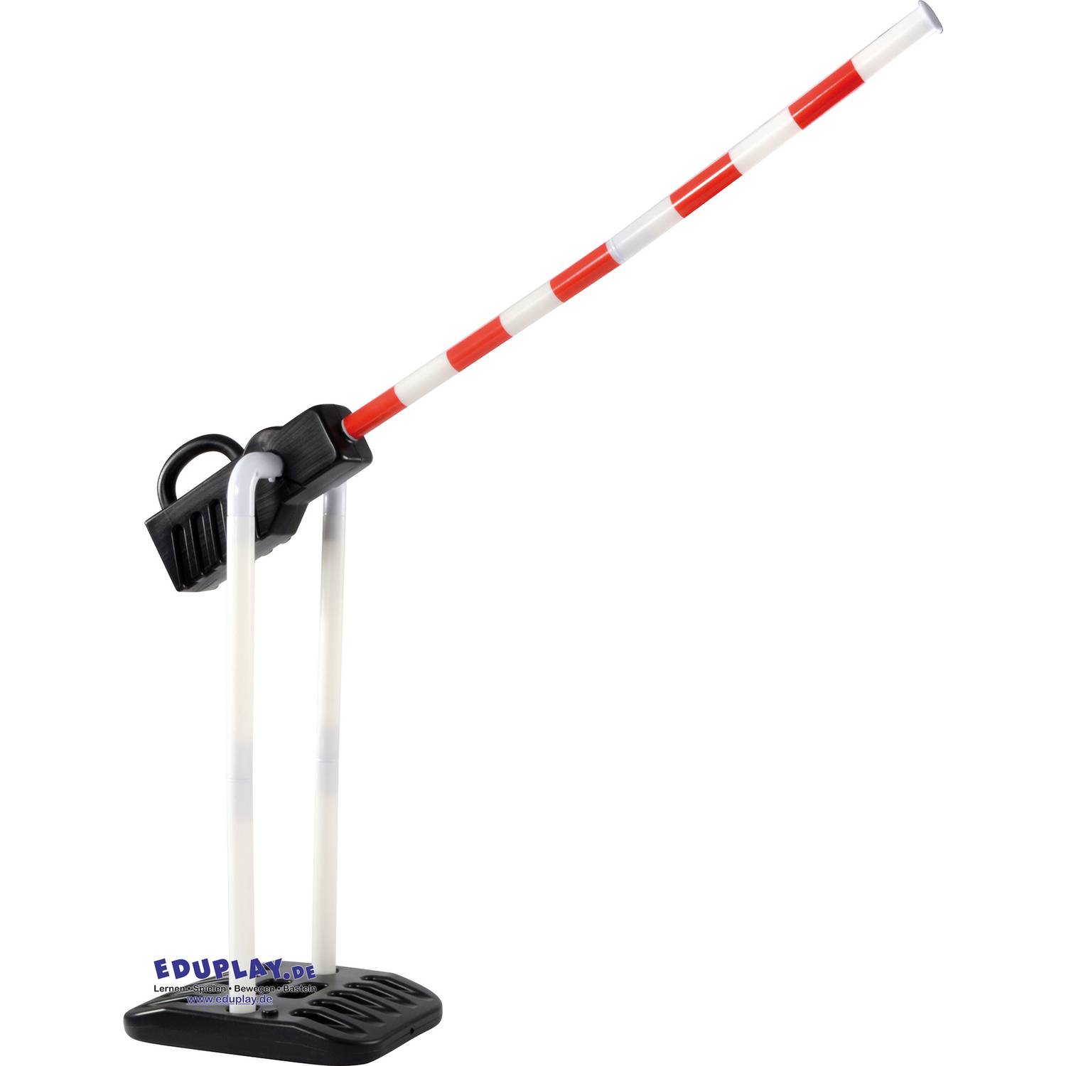 EDUPLAY 120567 Schranke, Kunststoff, 93 x 23 x 68 cm, rot/weiß/schwarz