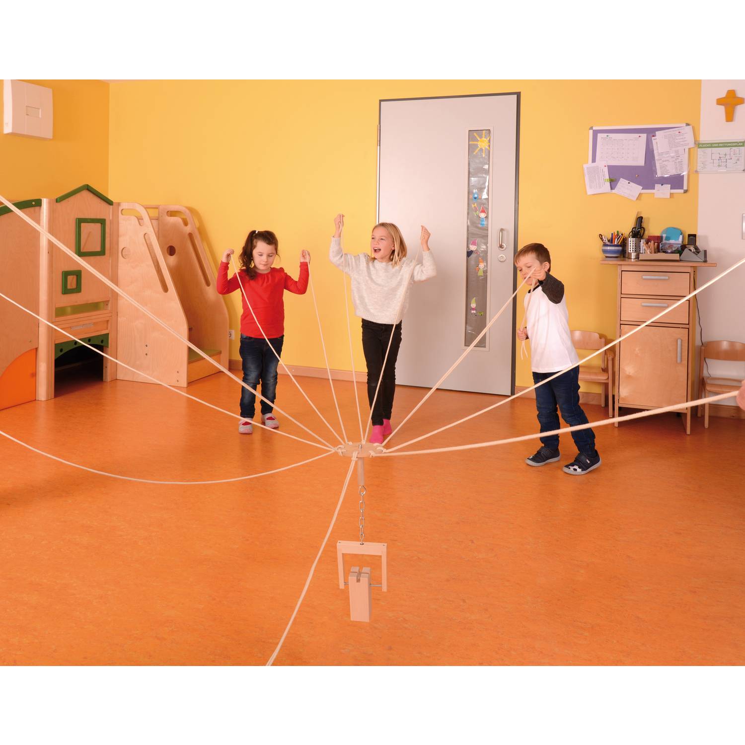 EDUPLAY 170384 Fröbelturm, natur, 8-teilig (1 Set)