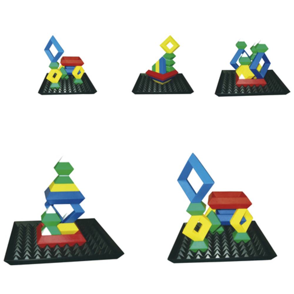 EDUPLAY 120-074 Triangle Puzzle mit Base, 24-teilig, bunt (1 Set)