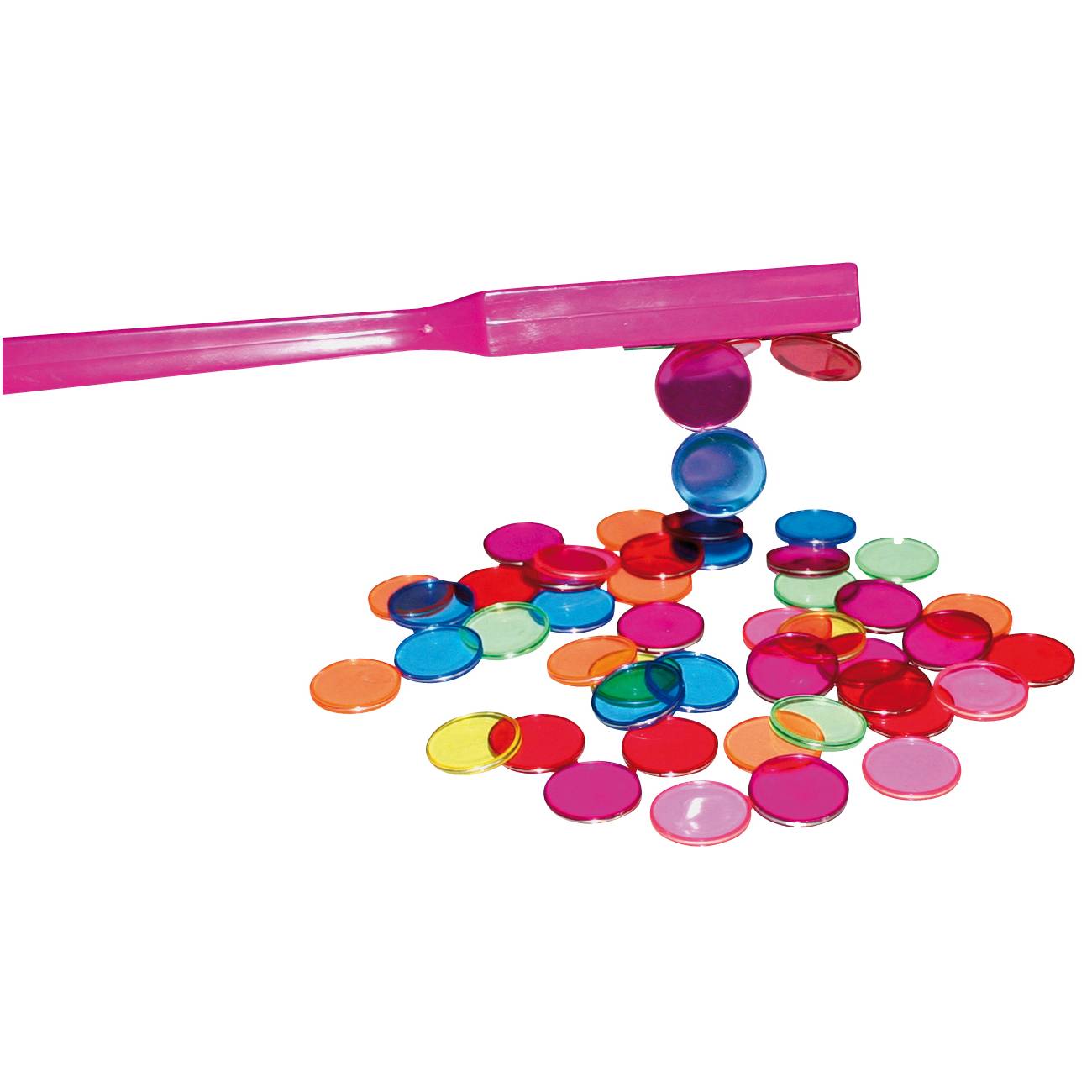 EDUPLAY 120-106 Magnetstab mit Chips, 51-teilig (Farbe zufällig, 1 Set)