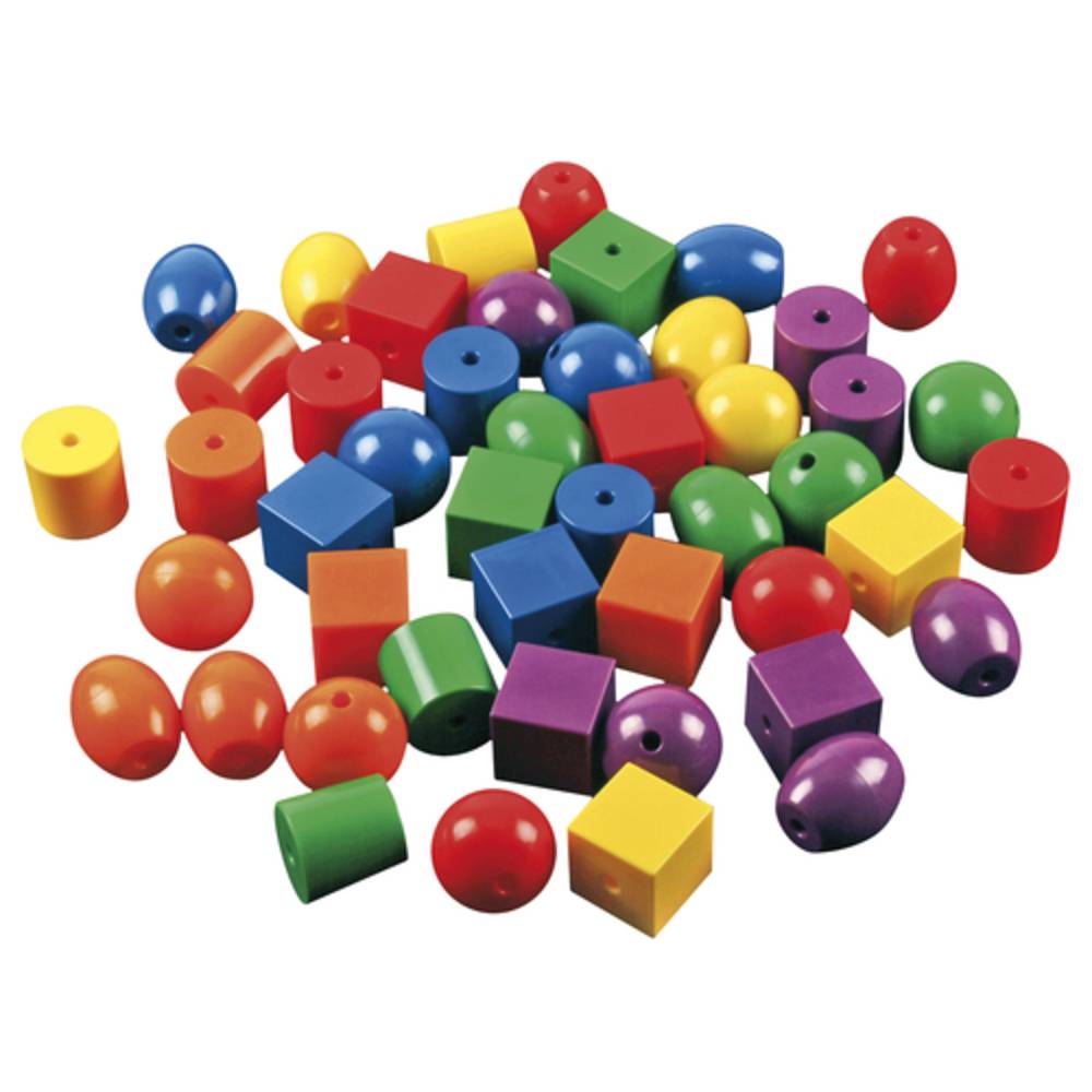 EDUPLAY 120-145 Mega Fädelperlen, bunt (48er Pack)