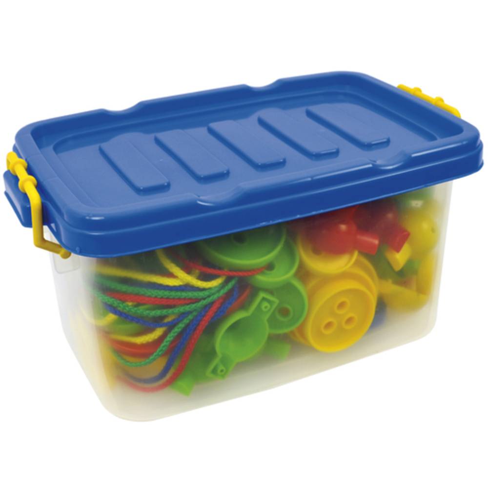 EDUPLAY 120203 Fädelknöpfe, in Box, mehrfarbig, 100-teilig (1 Set)
